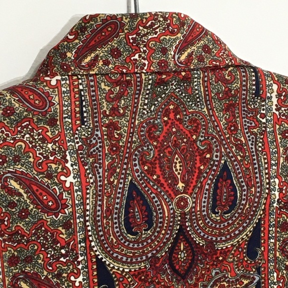 Vintage 1970s Paisley Top Blouse by TEMPTATION - Picture 6 of 13